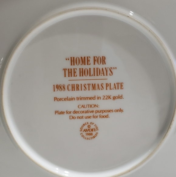 1988 Avon collector plate - Picture 3 of 3